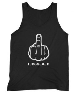 MIDDLE FINGER RUDE I D G A F TANK TOP ZX06