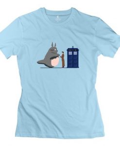 Female Totoro Doctor Who Police Box T-shirt RE23