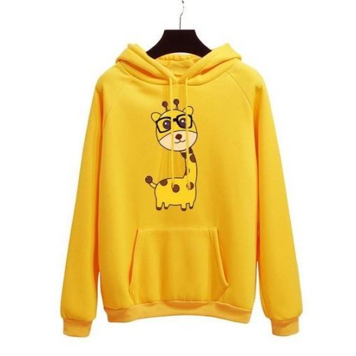 GIRAFFE YELLOW CUTE HOODIE RE23