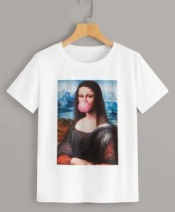 Mona lisa popper her gum T-shirt RE23