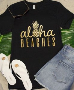 ALOHA BEACHES PINEAPPLE T-SHIRT DN23