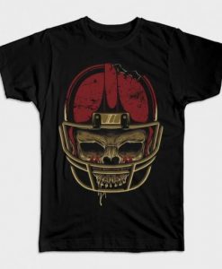 AMERICAN FOOTBALL SKULL T-SHIRT DN23