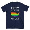 FIFTY STATES OF GAY LGBTQ T-SHIRT DN23