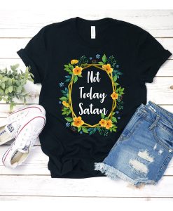 FLORAL NOT TODAY SATAN T-SHIRT RE23