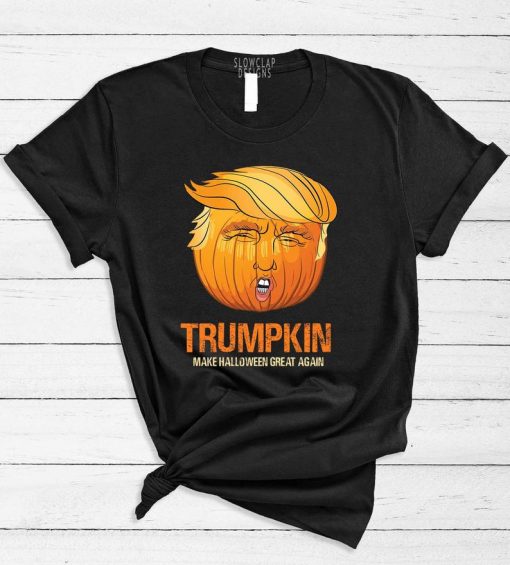 FUNNY TRUMP HALLOWEEN TRUMPKIN T-SHIRT RE23