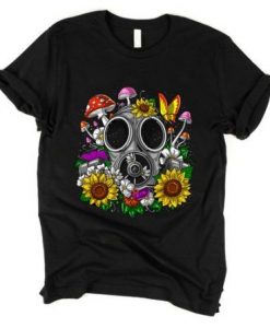 HIPPIE FLORAL GAS MASK T-SHIRT DN23