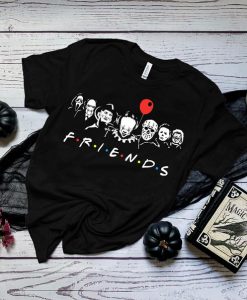 FRIENDS HALLOWEEN HORROR MOVIE KILLERS T-SHIRT RE23