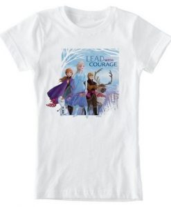 ANNA ELSA AND FRIENDS LEAD WITH COURAGE T-SHIRT DNXRE