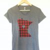 WOMENS MINNESOTA LOVE FLANNEL T-SHIRT DNXRE