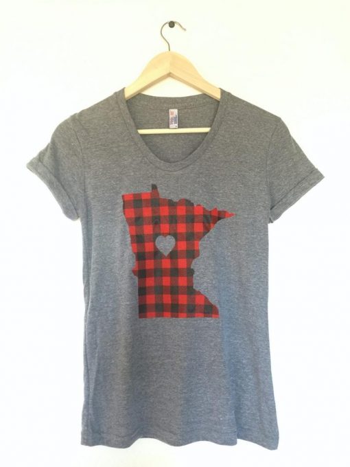 WOMENS MINNESOTA LOVE FLANNEL T-SHIRT DNXRE