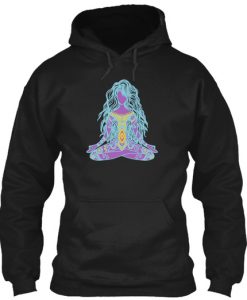 YOGA GIRL COLOR SITTING POSE HOODIE DNXRE