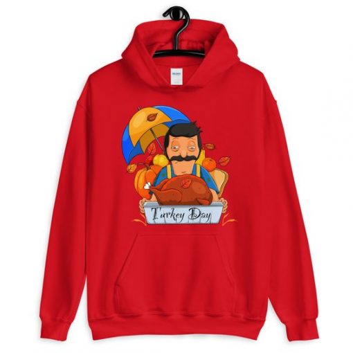 BOB TURKEY DAY THANKFUL THANKSGIVING HOODIE CR37