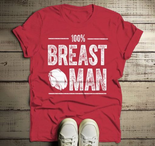 BREAST MAN TURKEY THANKSGIVING T-SHIRT CR37