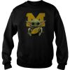 BABY YODA HUG MICHIGAN WOLVERINES SWEATSHIRT DR23