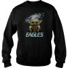 BABY YODA HUG PHILADELPHIA EAGLES SWEATSHIRT DR23