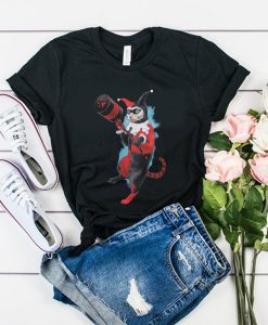 DC COMICS JENNY PARK HARLEY CAT HOT TOPIC EXCLUSIVE T-SHIRT DR23