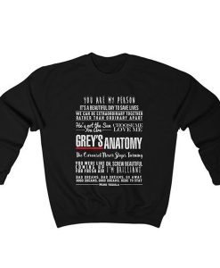 GREYS ANATOMY QUOTES UNISEX HEAVY BLEND CREWNECK SWEATSHIRT DR23