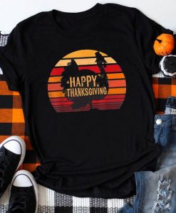 HAPPY THANKSGIVING TURKEY T-SHIRT CR37