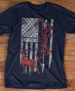 HUNTING SHIRT WITH AMERICAN FLAG T-SHIRT DR23
