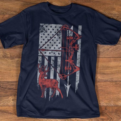 HUNTING SHIRT WITH AMERICAN FLAG T-SHIRT DR23