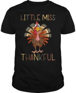 LITTLE MISS THANKFULL THANKSGIVING DAY T-SHIRT CR37