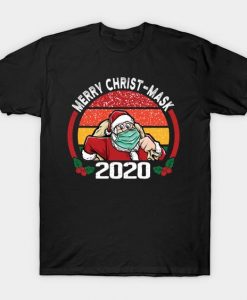 MERRY CHRISTMASK CHRISTMAS T-SHIRT CR37