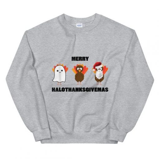 MERRY HALOTHANKSGIVEMAS SWEATSHIRT CR37