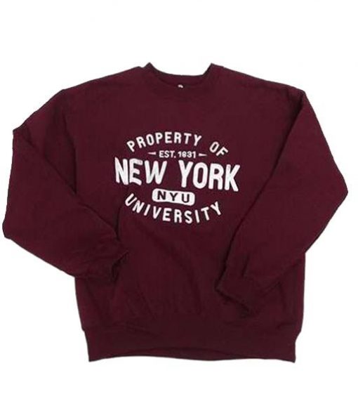 PROPERTY OF NEW YORK UNIVERSITY SWEATSHIRT CR37