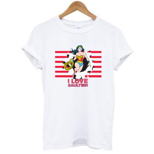 WONDER WOMAN I LOVE GAULTIER T-SHIRT DR23