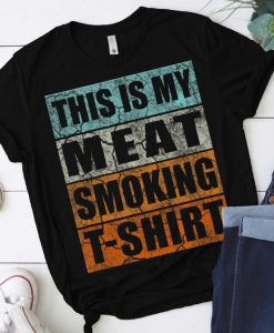 GREAT GIFT BBQ SMOKER RETRO T-SHIRT DX23