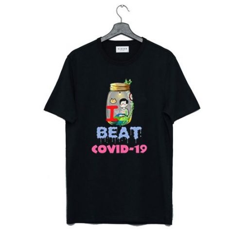 I BEAT COVID 19 FUNNY T-SHIRT SS