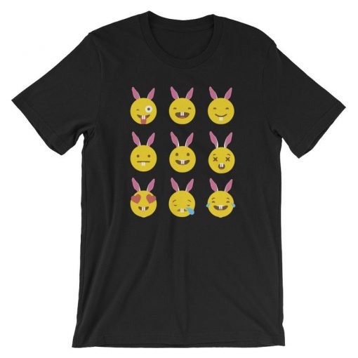 LOTS OF EMOJIS WITH EASTER BUNNY T-SHIRT DX23