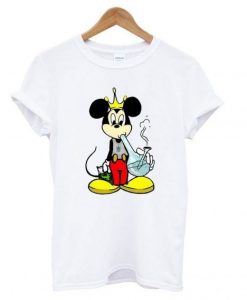 MICKEY MOUSE SMOKING STONER WEED T-SHIRT SS