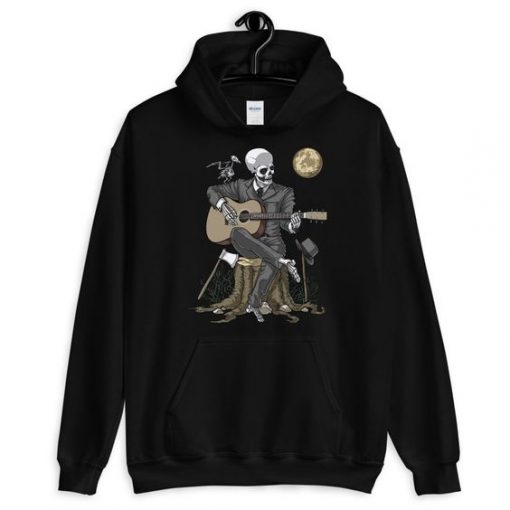 SKELETON PLAYING GUITAR HOODIE DX23