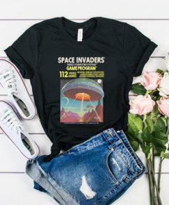 SPACE INVADERS ATARI 2600 RETRO VINTAGE T-SHIRT DX23