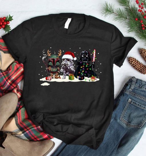 STAR WAR FUNNY CHRISTMAS T-SHIRT DX23