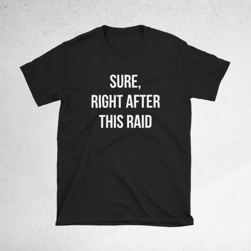 SURE RIGHT AFTER THIS RAID T-SHIRT DX23