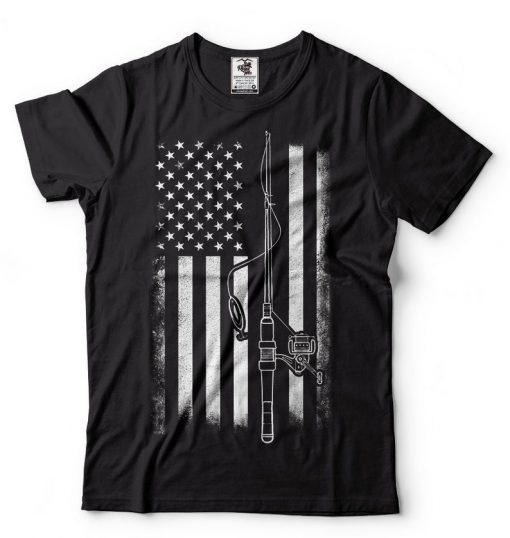 USA FISHING FLAG T-SHIRT DX23