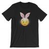 WINK EMOJI WITH EASTER BUNNY T-SHIRT DX23