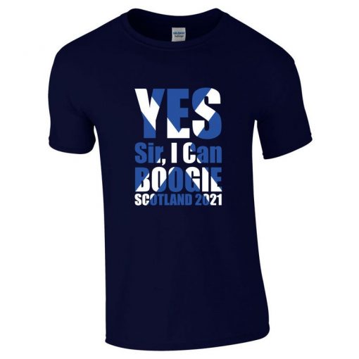 YES SIR I CAN BOOGIE SCOTTISH FLAG T-SHIRT DX23