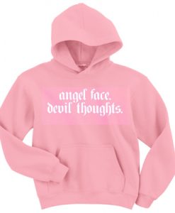 ANGEL FACE DEVIL THOUGHTS HOODIE DX23