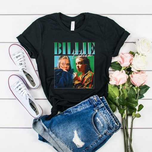 BILLIE EILISH 90S VINTAGE BLACK T SHIRT DX23