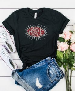 HOLE LOGO GRUNGE BAND COURTNEY LOVE T-SHIRT DRD