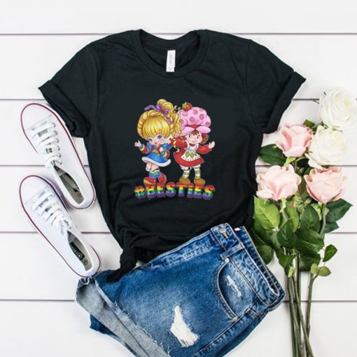 RAINBOW BRITE STRAWBERRY SHORTCAKE BESTIES T-SHIRT DX23