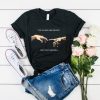 YOU LOOKED LIKE HEAVEN AND I FELT LIKE HELL MICHELANGELO HANDS T-SHIRT DRD