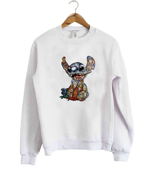 Disney Characters inside Stitch sweatshirt drd