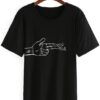 Finger Gun Print T-Shirt drd