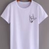 Love Gesture Print T-shirt drd