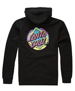 SANTA CRUZ NEON DOT HOODIE BACK DRD