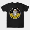 Space Astronaut Psychedelic Sunflowers T-Shirt drd